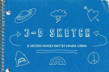 Free Font 3-D Sketch