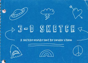 Free Font 3-D Sketch
