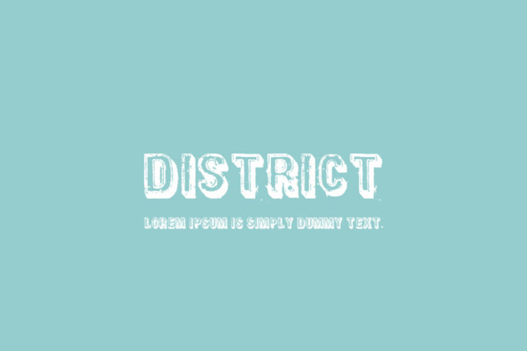 District Free Font | Fonts Shmonts