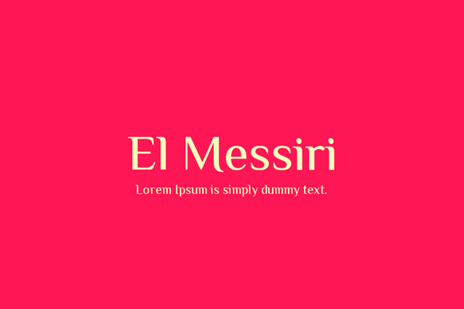 El Messiri Free Font Family