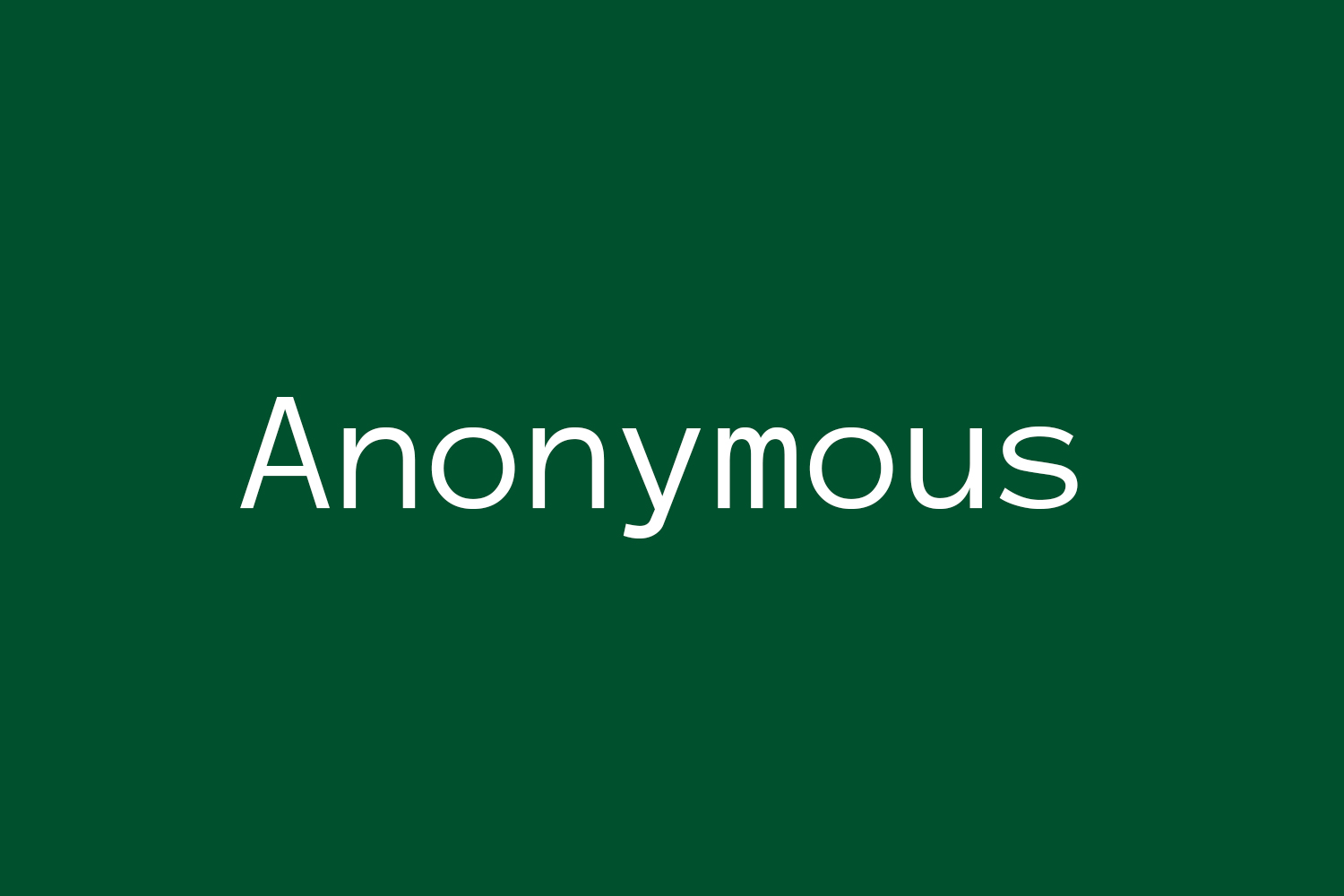 Anonymous