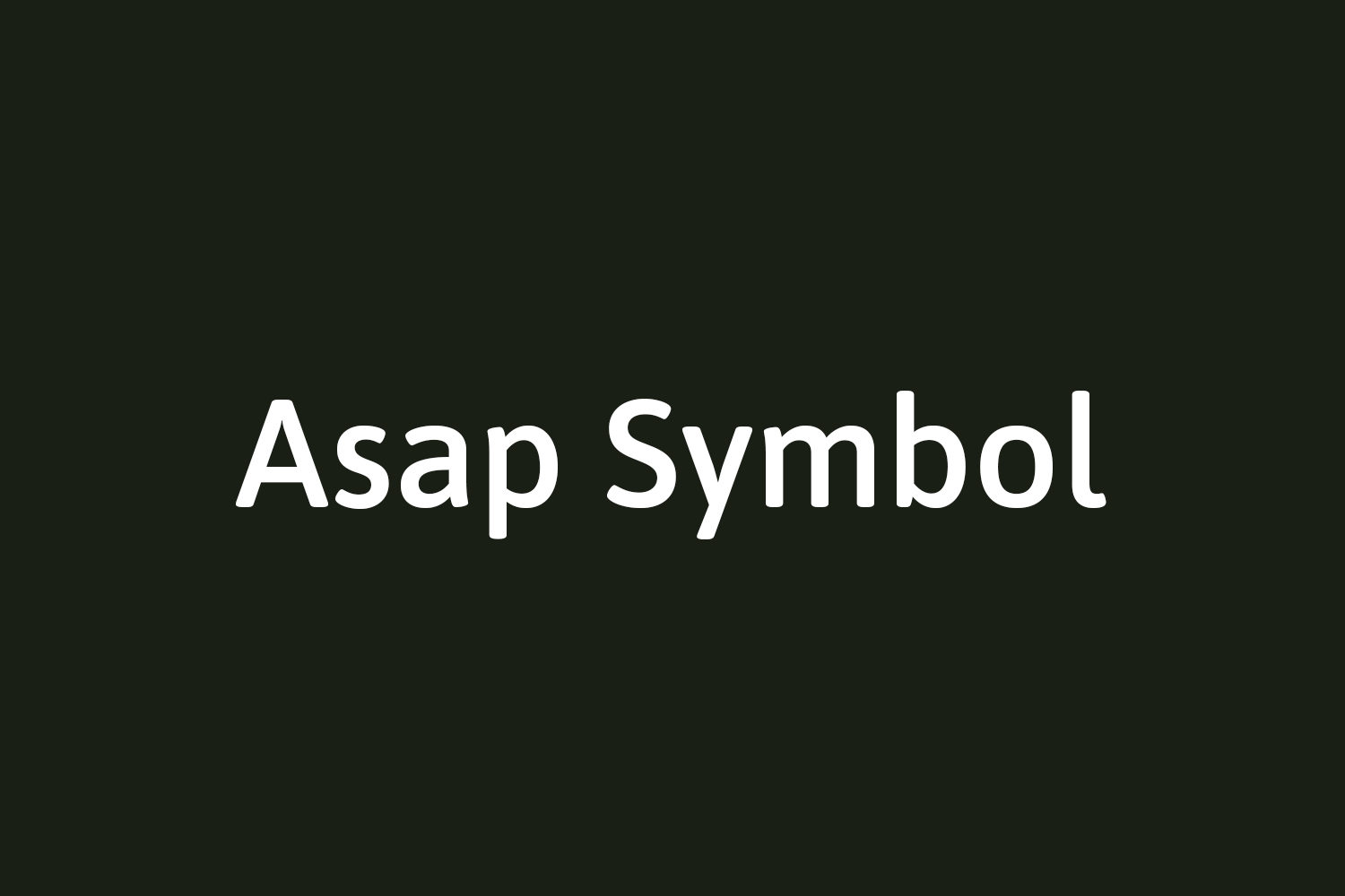 Asap Symbol