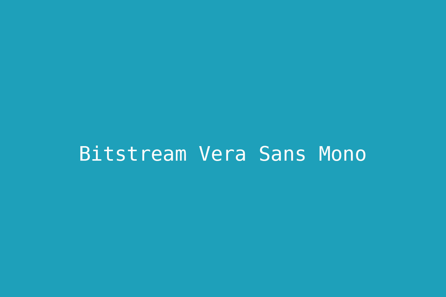 Bitstream Vera Sans Mono