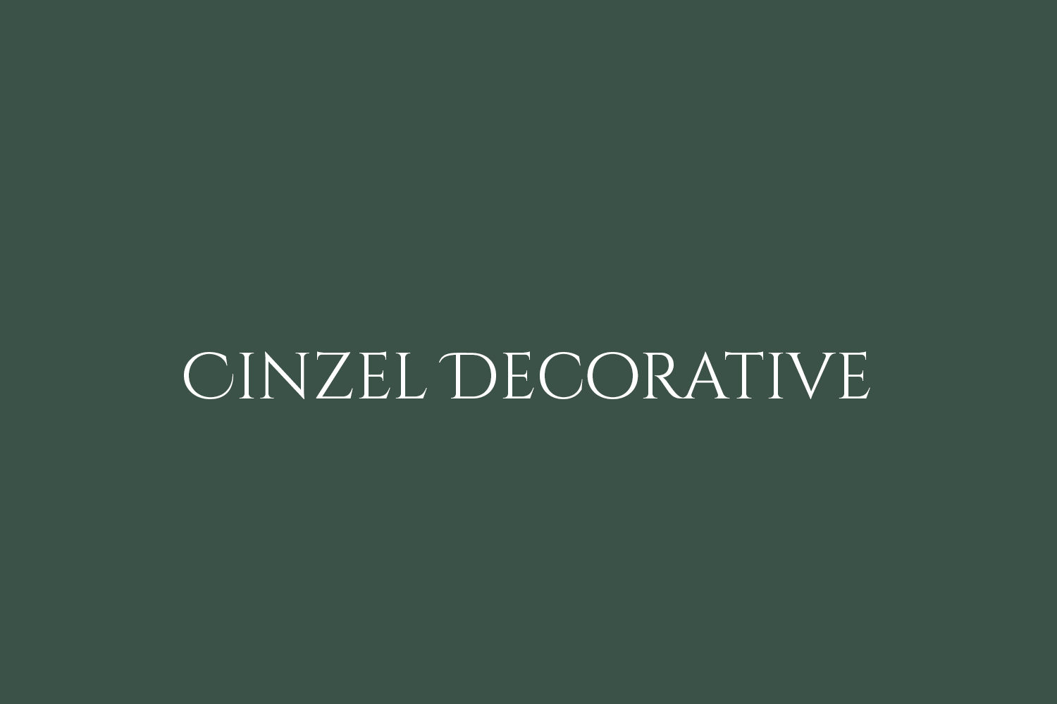 Cinzel Decorative