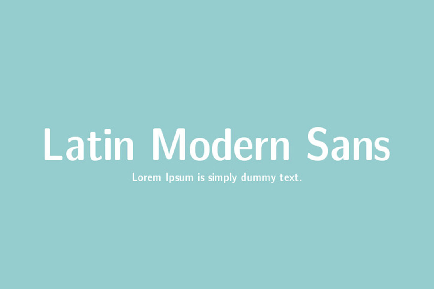 Latin Modern Sans