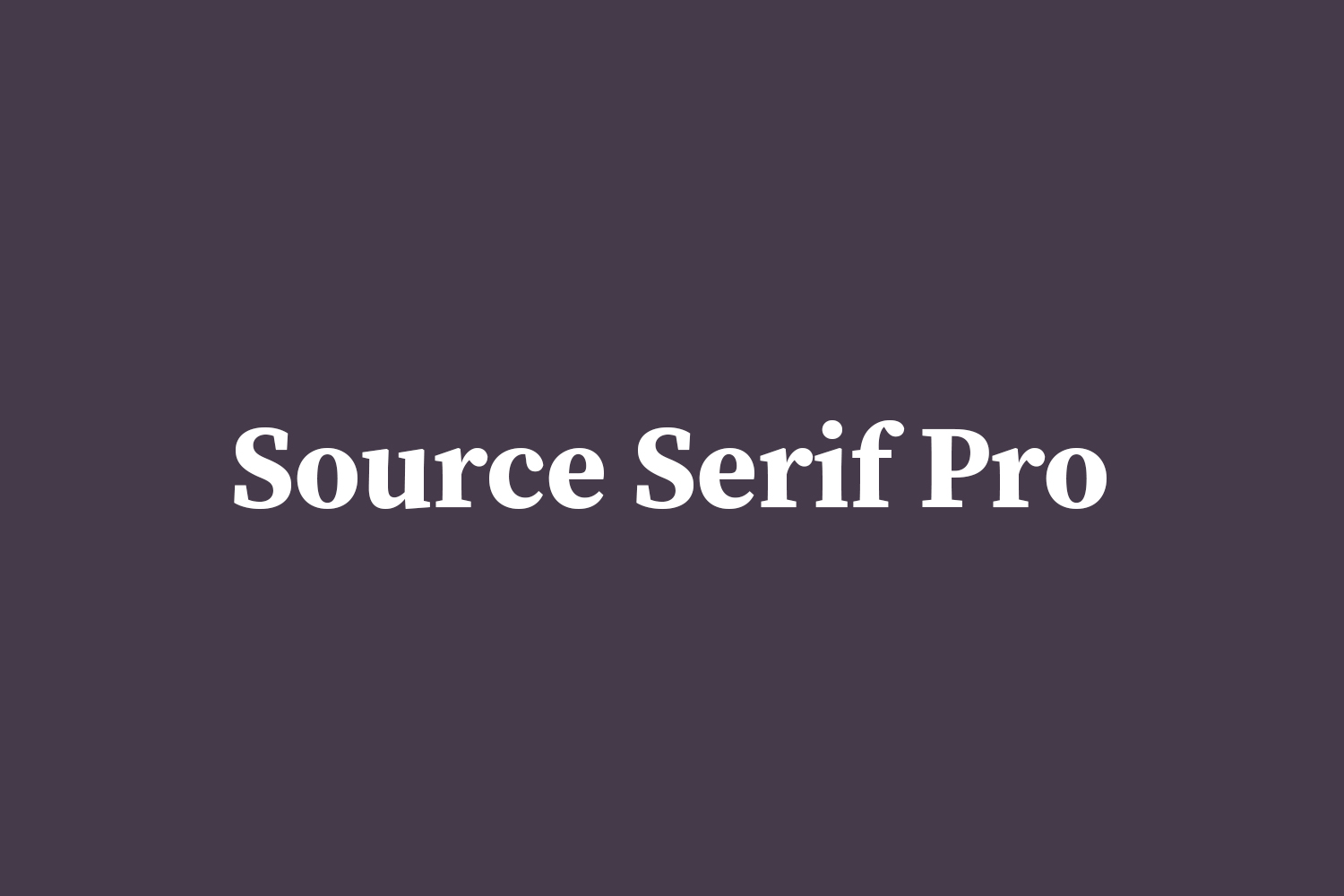 Source Serif Pro