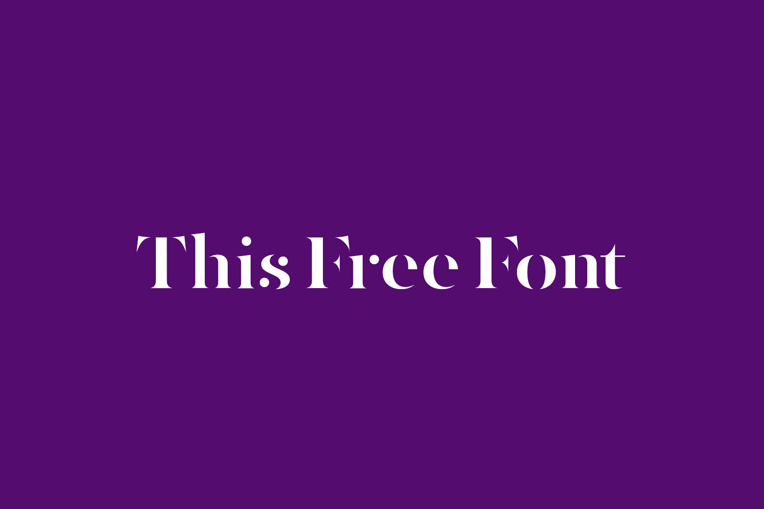 This Free Font
