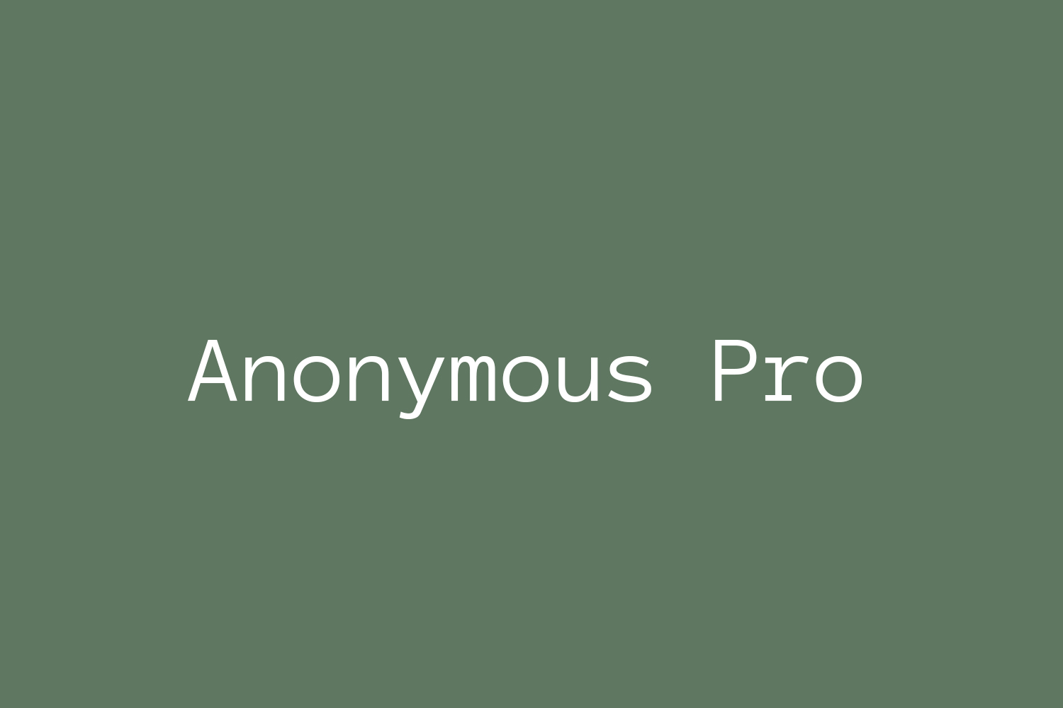 Anonymous Pro