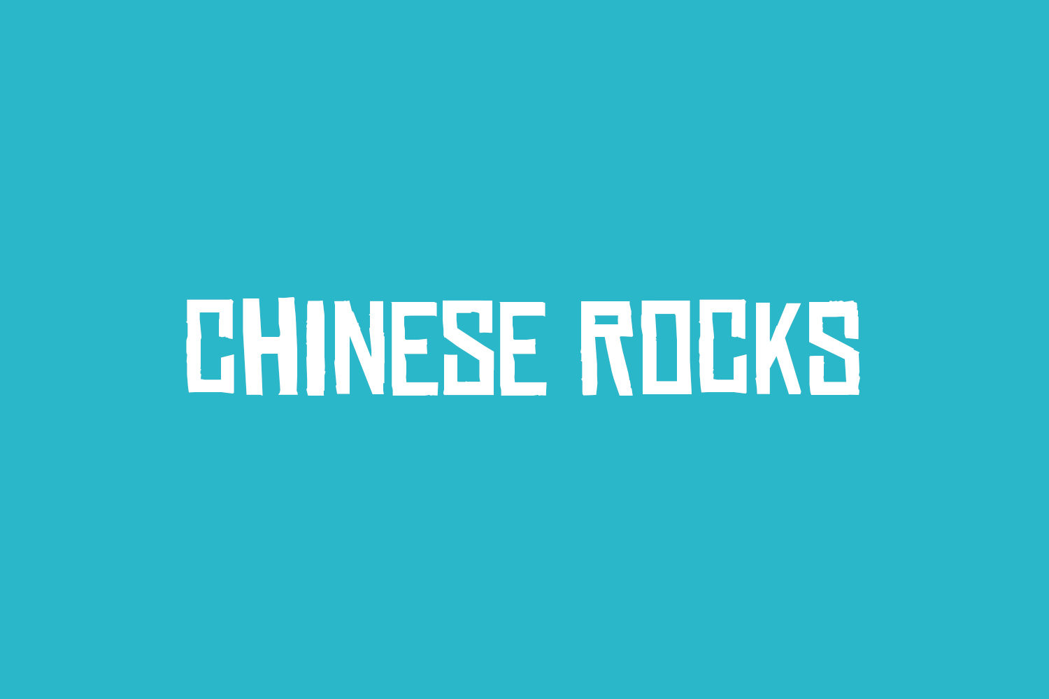 Chinese Rocks Fonts Shmonts