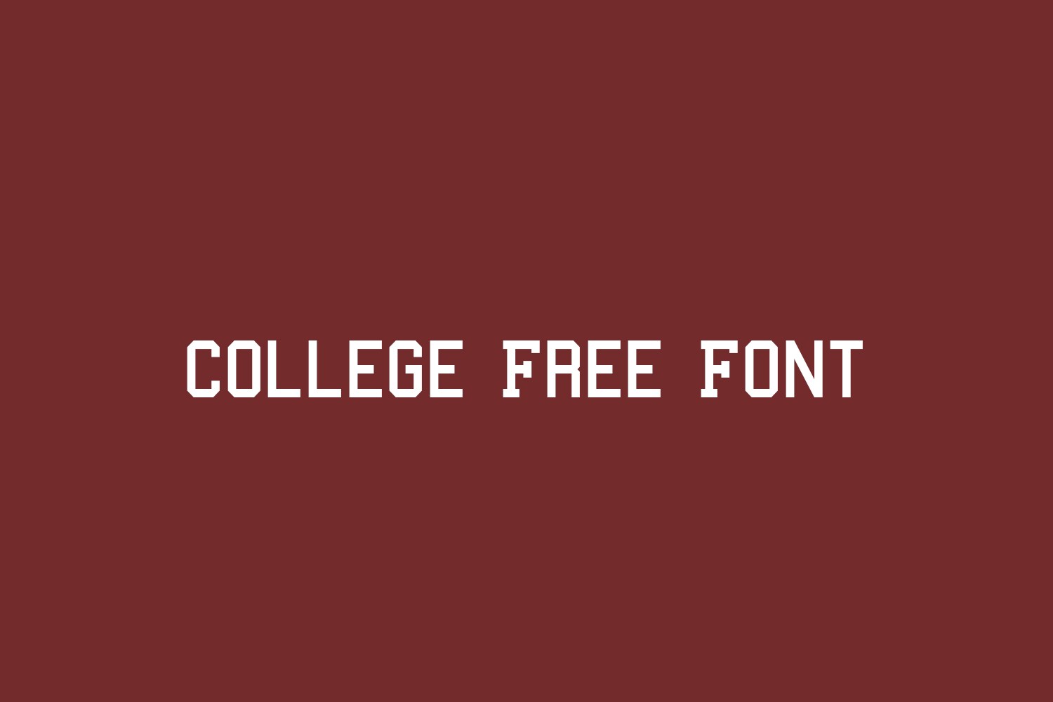 College Fonts Shmonts