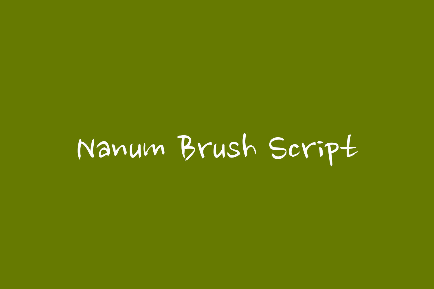 Nanum Brush Script