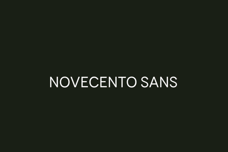 Novecento Sans Fonts Shmonts