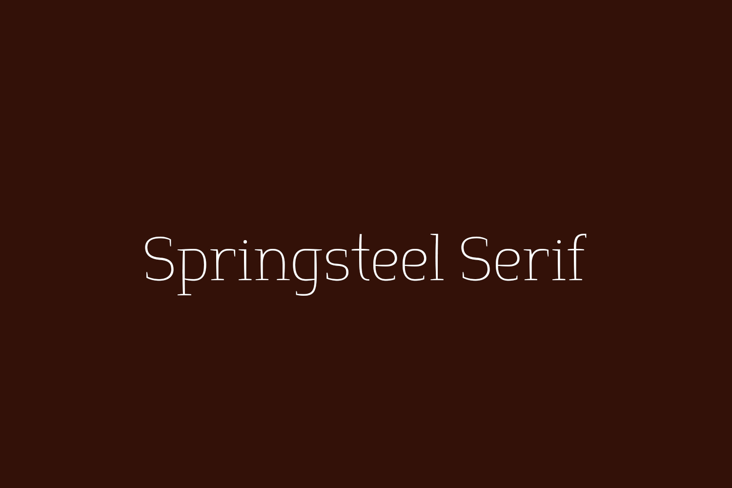 Springsteel Serif