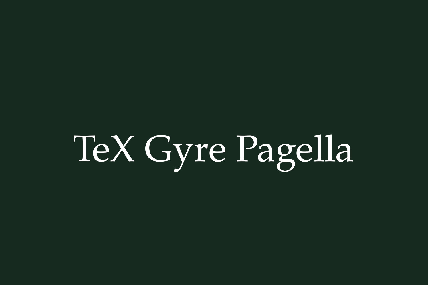 TeX Gyre Pagella