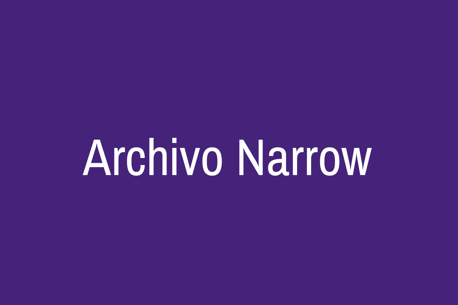 Archivo Narrow