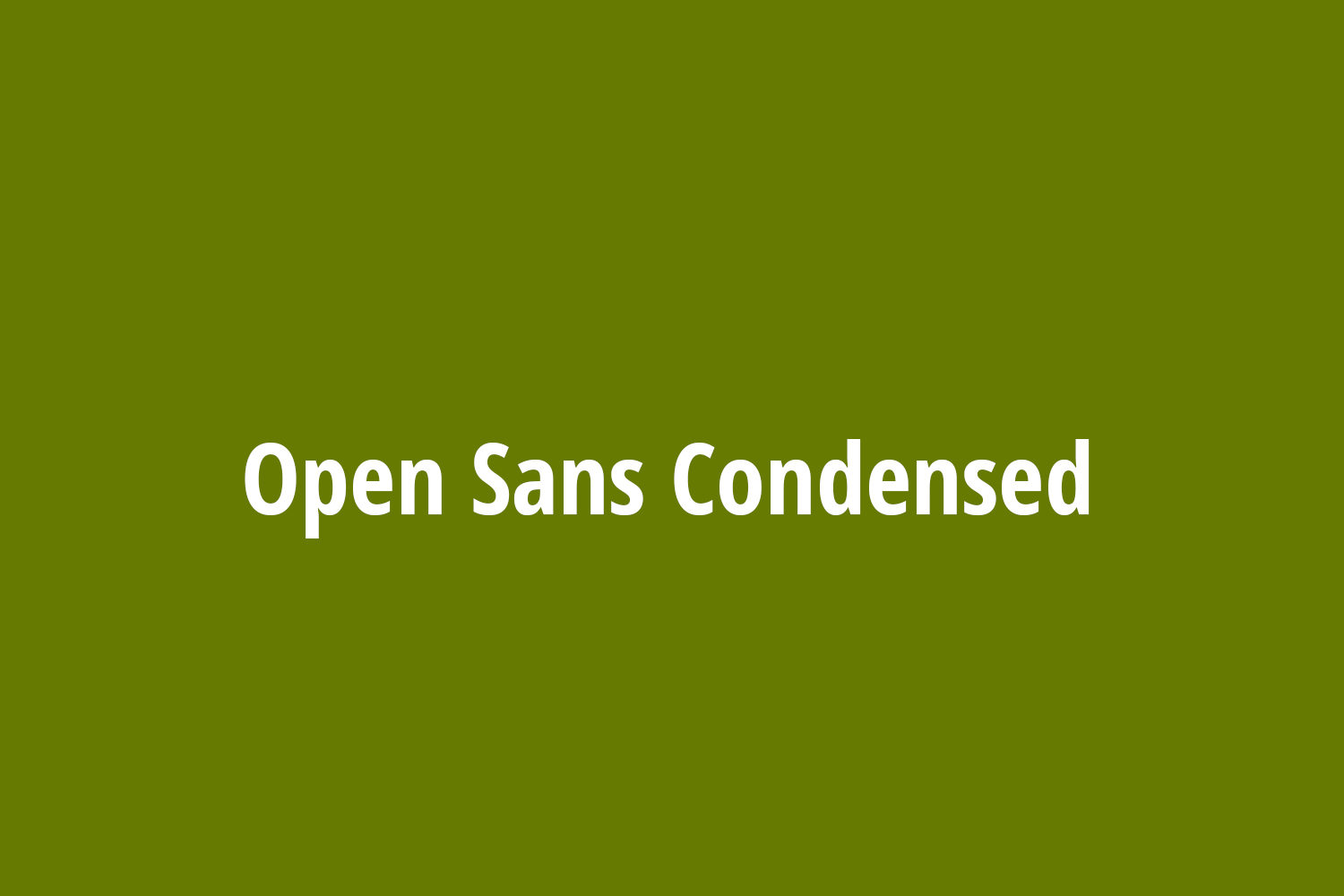 Open Sans Condensed