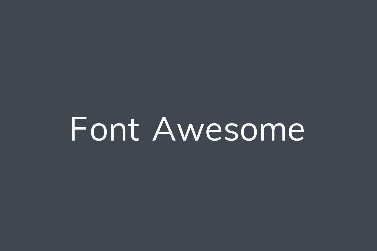 Font Awesome