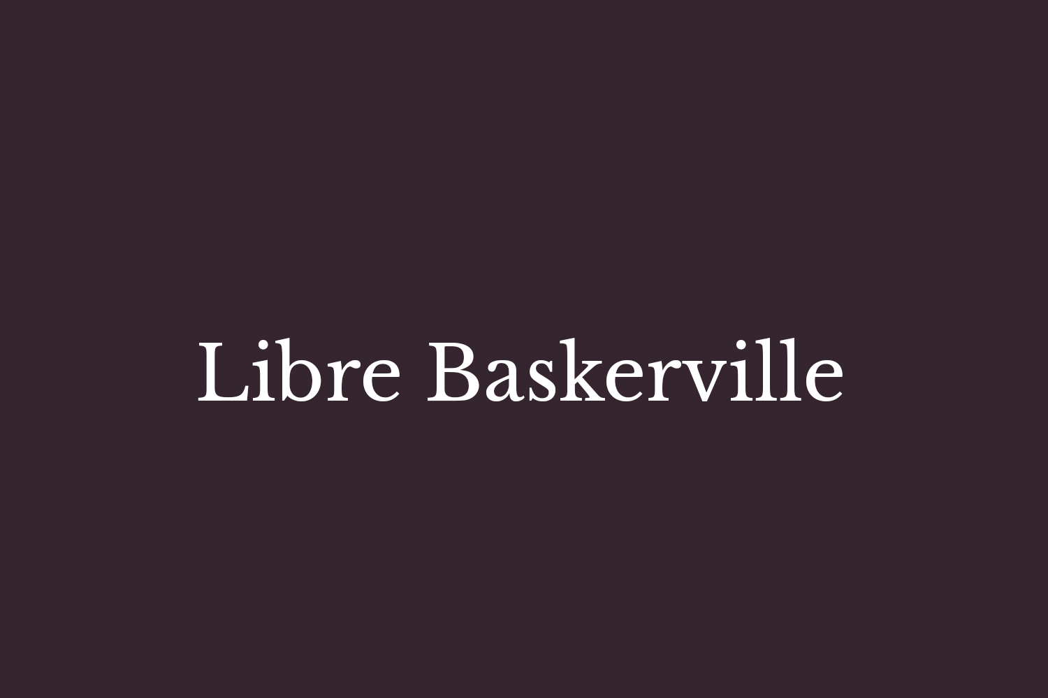 Libre Baskerville