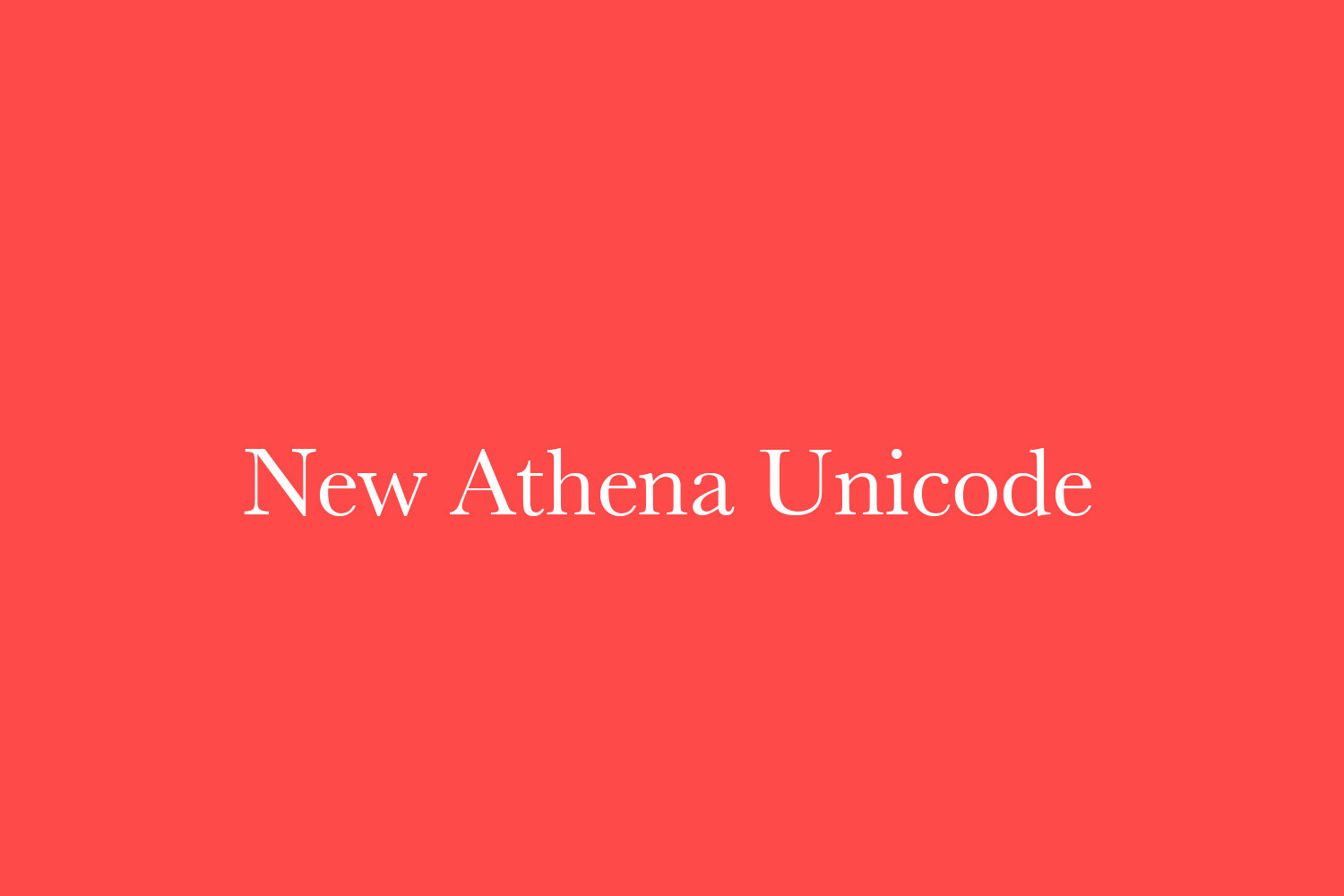 New Athena Unicode