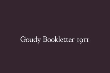 Goudy Bookletter 1911