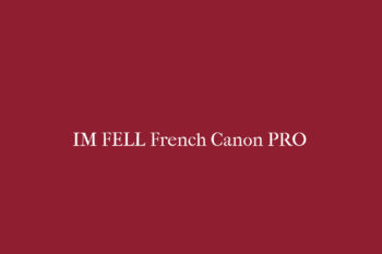 IM FELL French Canon PRO