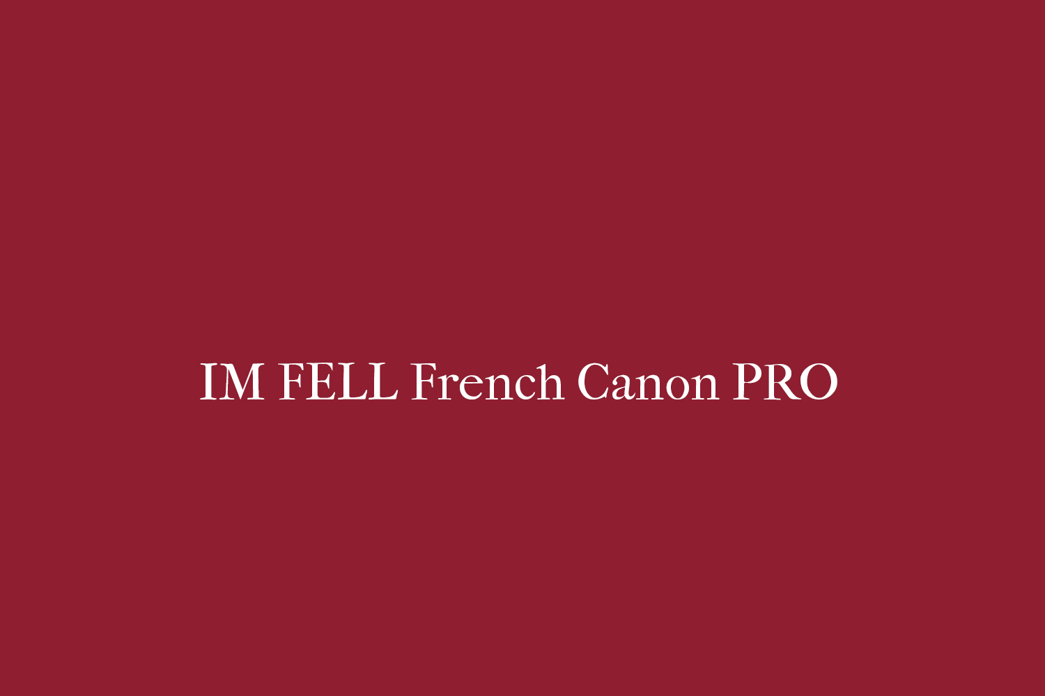 IM FELL French Canon PRO