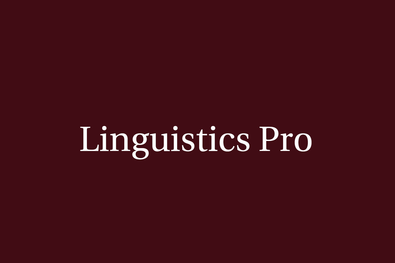 Linguistics Pro