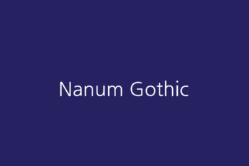 Nanum Gothic