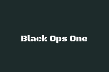 Black Ops One