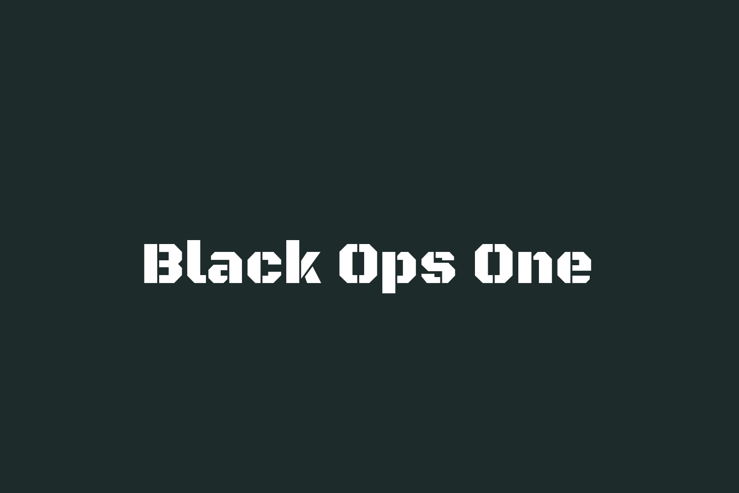 Black Ops One