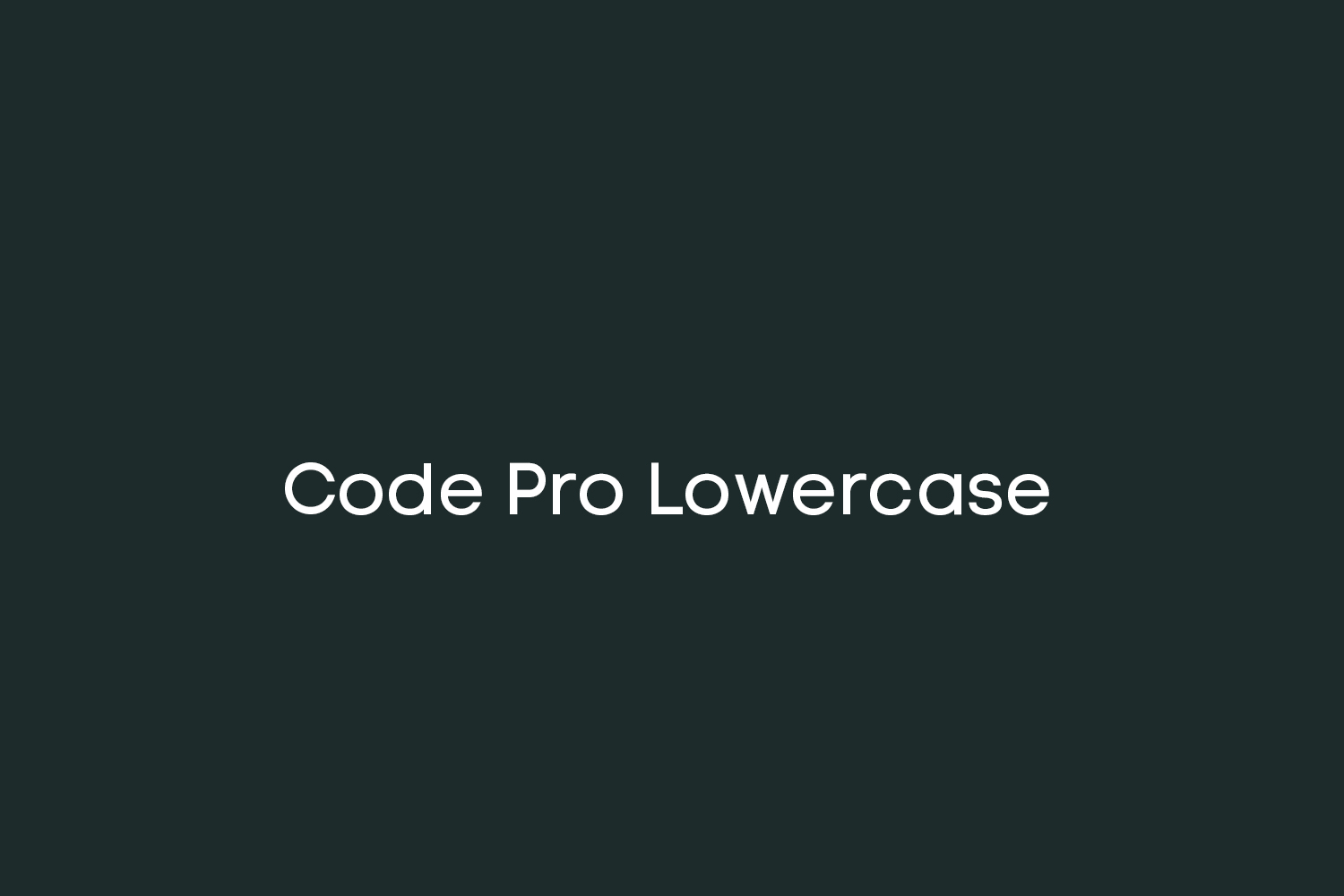 Code Pro Lowercase