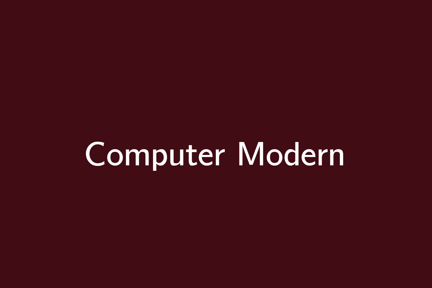 Computer Modern