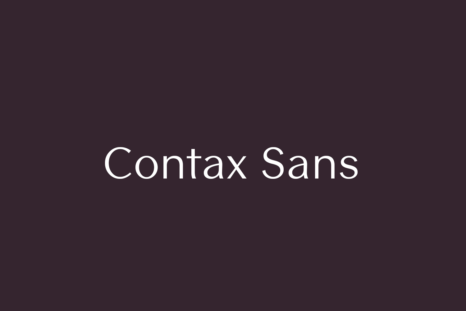 Contax Sans