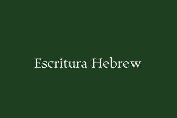 Escritura Hebrew