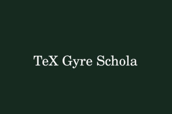 TeX Gyre Schola