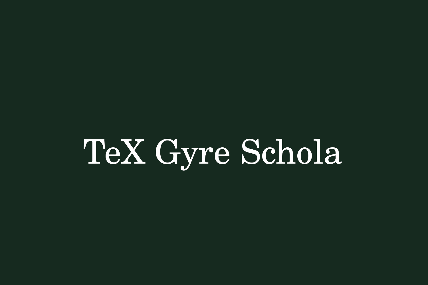 TeX Gyre Schola