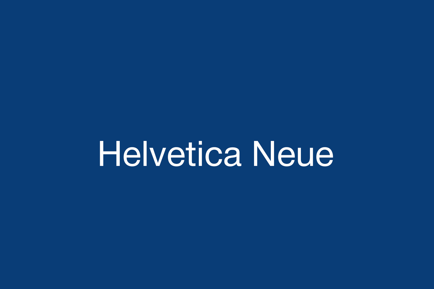 Helvetica Neue