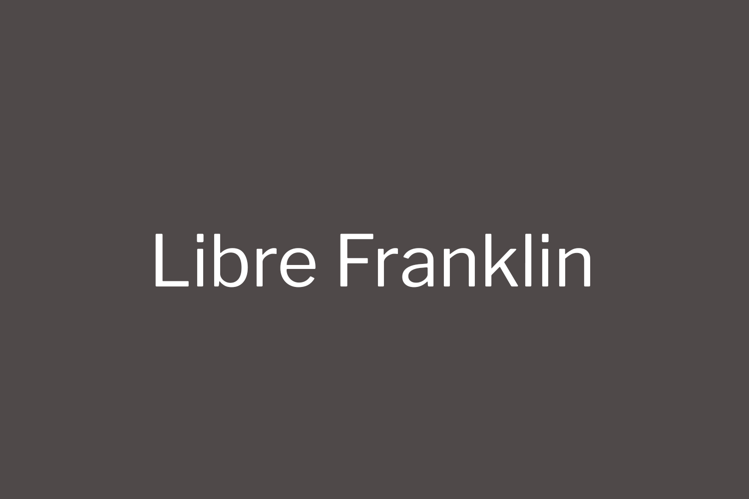 Libre Franklin