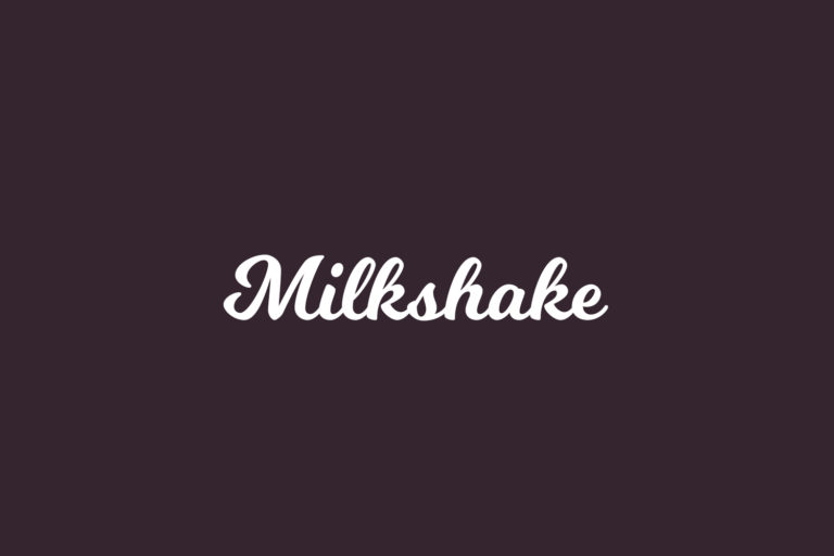 Milkshake | Fonts Shmonts