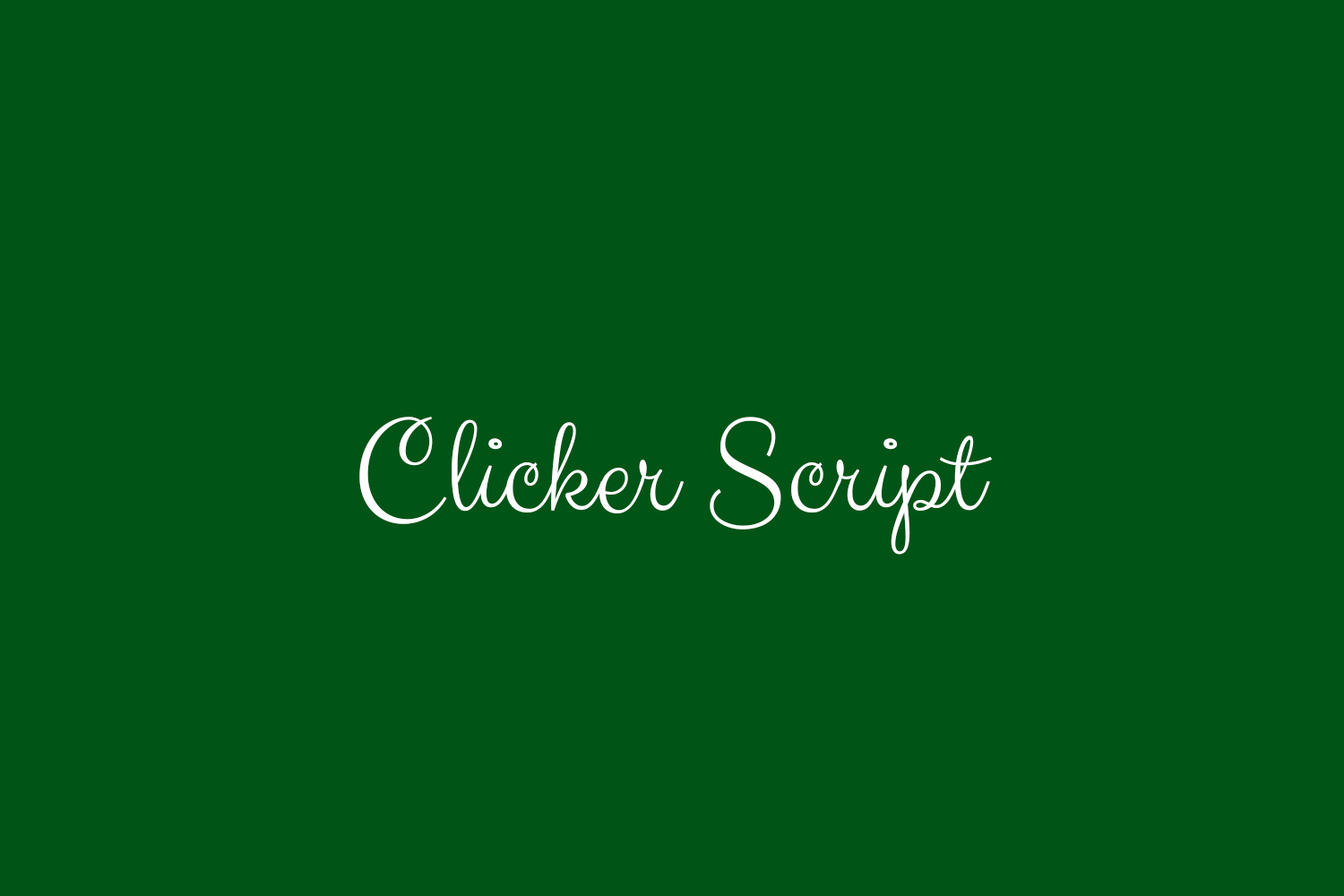 Clicker Script free font