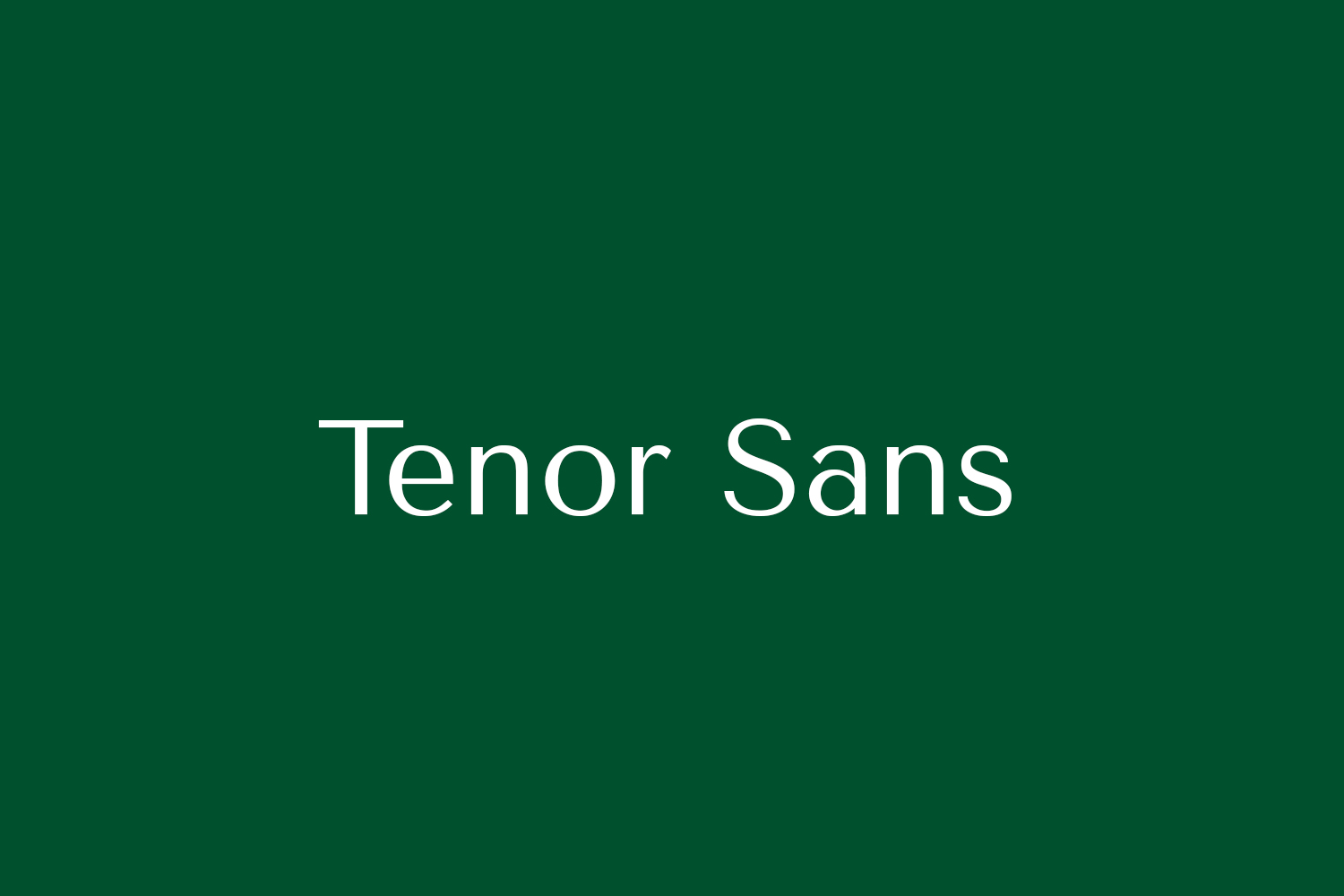 Tenor Sans