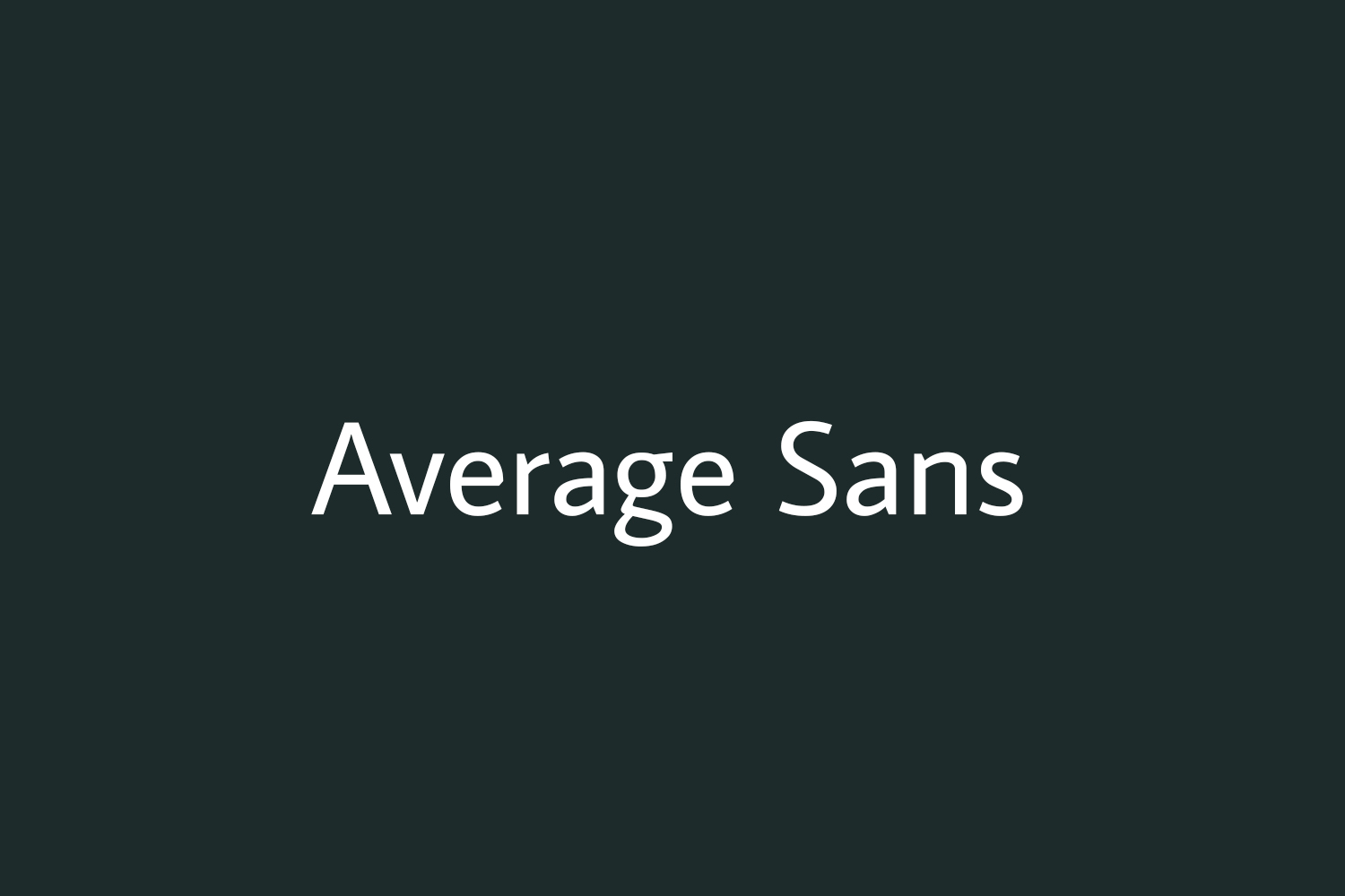 Average Sans