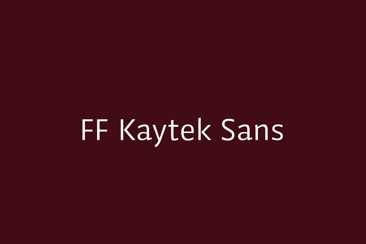 FF Kaytek Sans