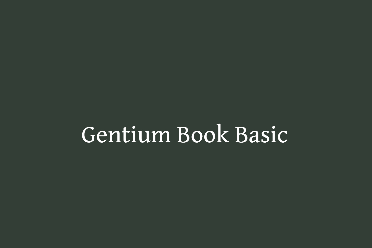 Gentium Book Basic