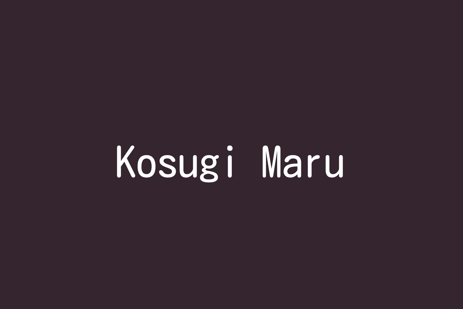 Kosugi Maru