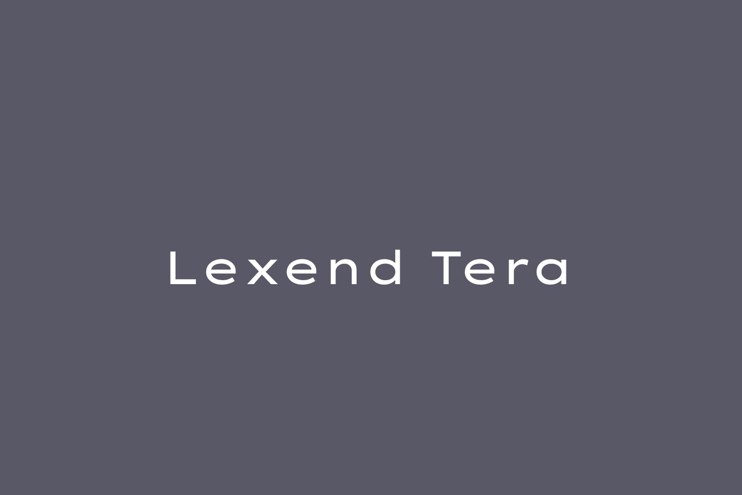 Lexend Tera