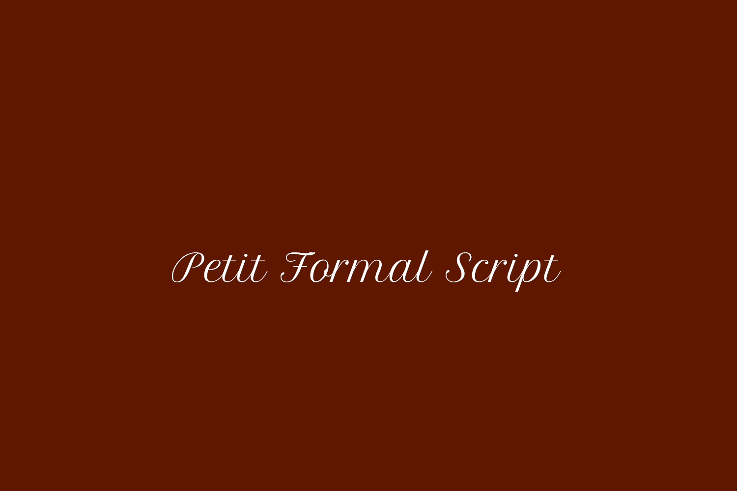 Petit Formal Script