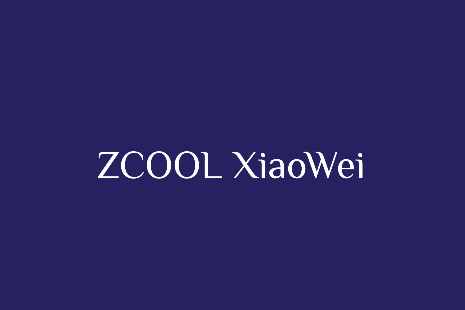ZCOOL XiaoWei