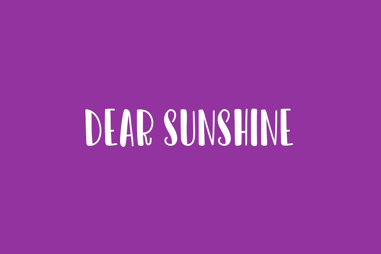 Dear Sunshine