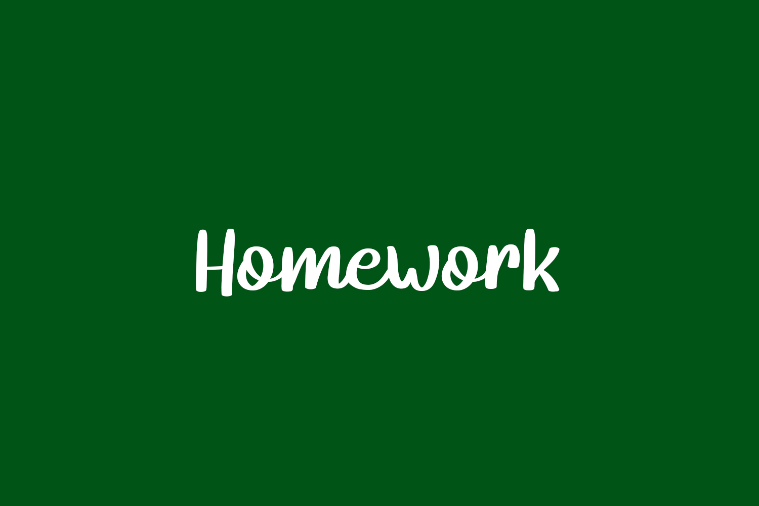 Homework